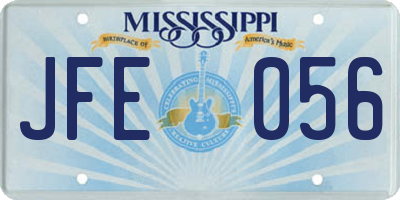 MS license plate JFE056