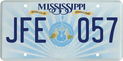 MS license plate JFE057