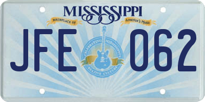 MS license plate JFE062