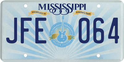 MS license plate JFE064