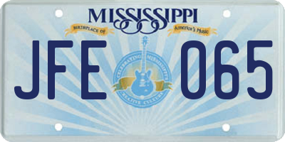 MS license plate JFE065