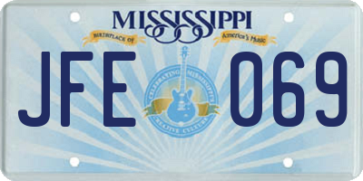 MS license plate JFE069