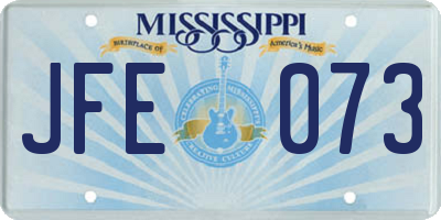 MS license plate JFE073