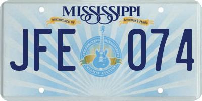 MS license plate JFE074