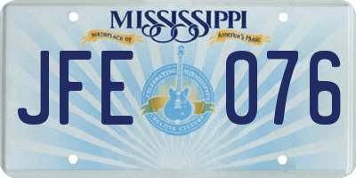 MS license plate JFE076