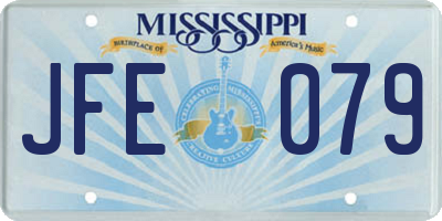 MS license plate JFE079