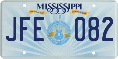 MS license plate JFE082