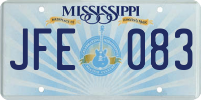 MS license plate JFE083