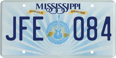 MS license plate JFE084