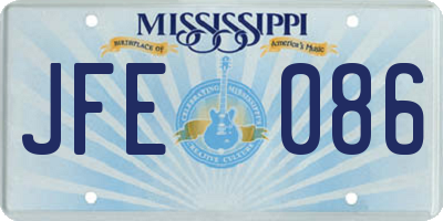 MS license plate JFE086