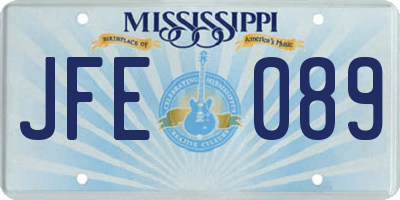 MS license plate JFE089