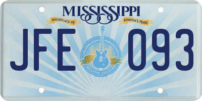 MS license plate JFE093