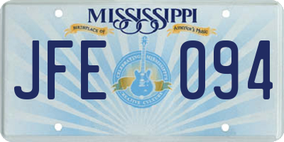 MS license plate JFE094