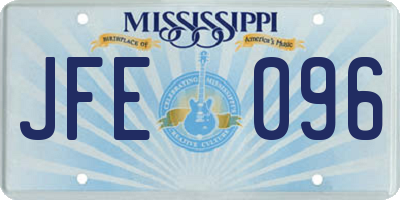 MS license plate JFE096