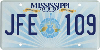 MS license plate JFE109