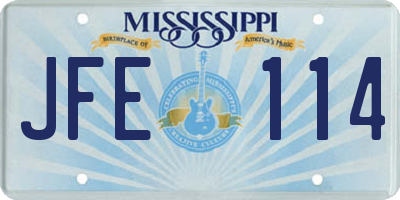 MS license plate JFE114