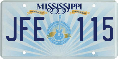 MS license plate JFE115