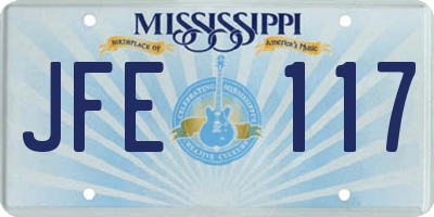MS license plate JFE117