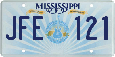 MS license plate JFE121
