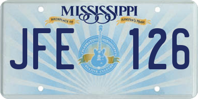 MS license plate JFE126