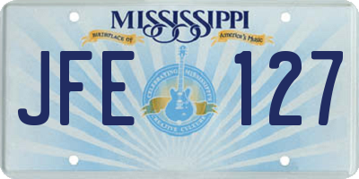 MS license plate JFE127