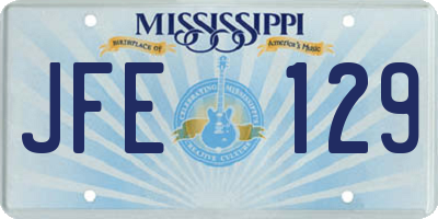 MS license plate JFE129