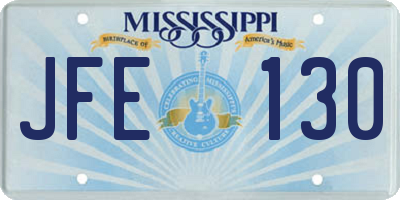 MS license plate JFE130