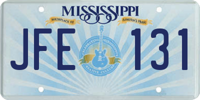 MS license plate JFE131
