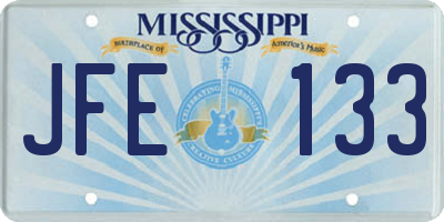 MS license plate JFE133