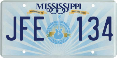 MS license plate JFE134
