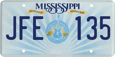 MS license plate JFE135
