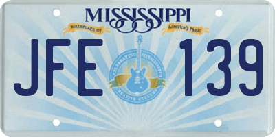 MS license plate JFE139