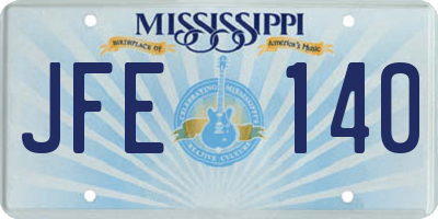 MS license plate JFE140