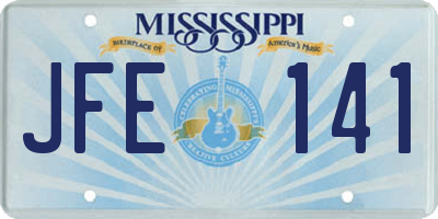 MS license plate JFE141