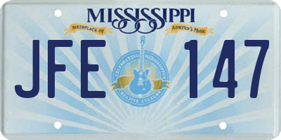 MS license plate JFE147