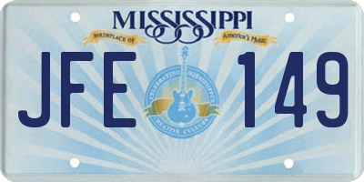 MS license plate JFE149