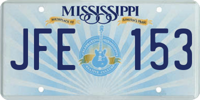 MS license plate JFE153