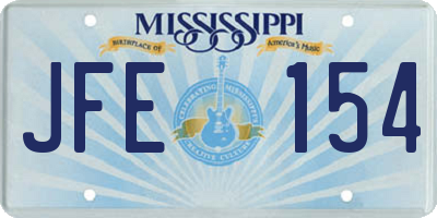MS license plate JFE154