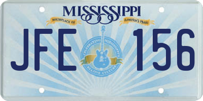 MS license plate JFE156