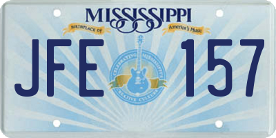 MS license plate JFE157