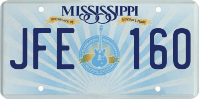 MS license plate JFE160