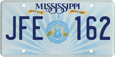 MS license plate JFE162