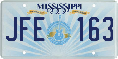 MS license plate JFE163