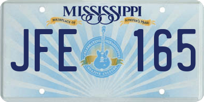 MS license plate JFE165