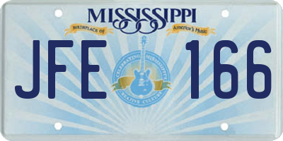 MS license plate JFE166