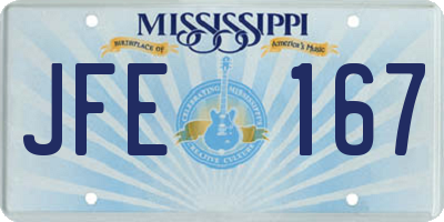 MS license plate JFE167