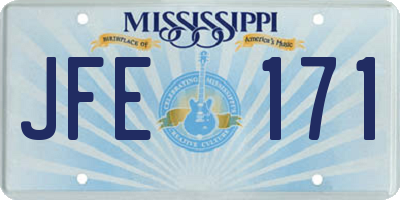MS license plate JFE171