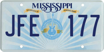MS license plate JFE177