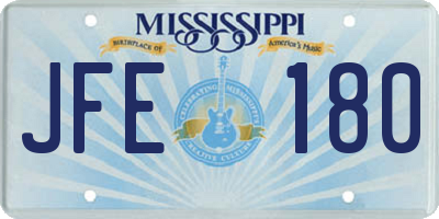 MS license plate JFE180