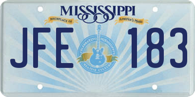 MS license plate JFE183